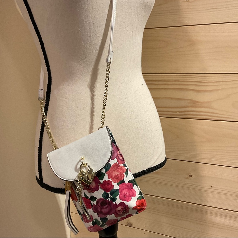 Juicy Couture Crossbody Mini Purse, Floral, Gold Char… Gem